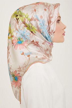 روسری بژ 90 x 90 Armine - کد 805733288