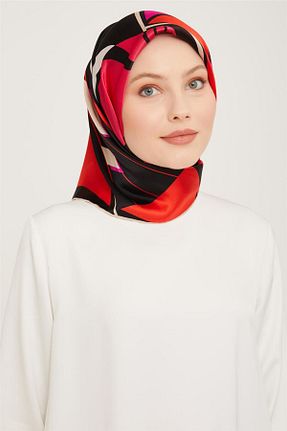 روسری سفید کرپ ساتن ابریشم Armine - کد 757951264