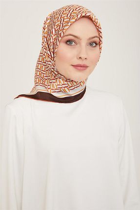 روسری نارنجی کرپ ساتن ابریشم Armine - کد 805733036