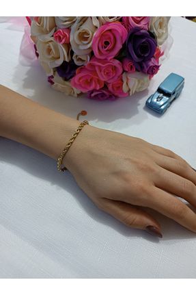 دستبند جواهر طلائی زنانه رودیوم BM BİJUTERİ - کد 867492664