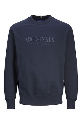 سوئیشرت آبی مردانه ساده Jack & Jones - کد 867528536