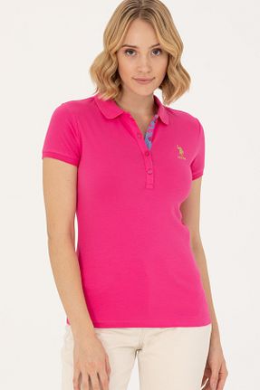 پولوشرت صورتی زنانه پارچه U.S. Polo Assn. - کد 838416580