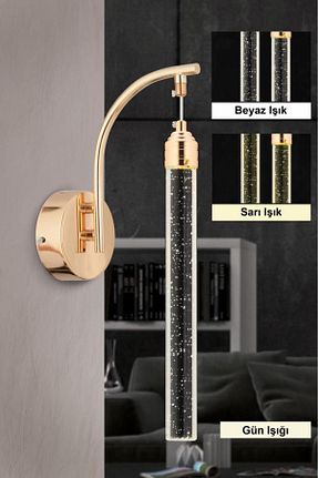 چراغ دیواری طلائی شیشه İstanbul Avize - کد 867545121