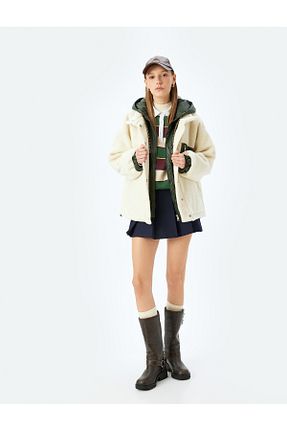 کاپشن نباتی زنانه اورسایز Koton - کد 867562453