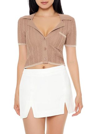 تیشرت قهوه ای زنانه رگولار Forever 21 - کد 867561044