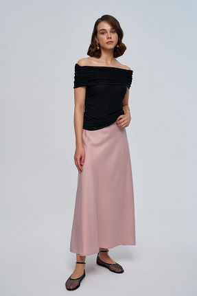 دامن صورتی زنانه پلی استر Tuba Butik - کد 741787151