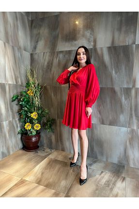لباس قرمز زنانه بافتنی Esito - کد 806549036