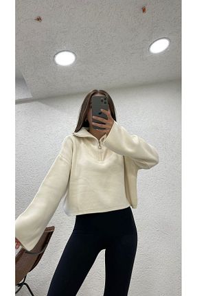 پلیور بژ زنانه ساده DENİKK - کد 867585111