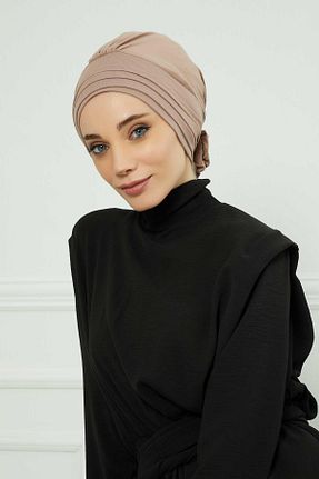 کلاه شنای حجاب قهوه ای زنانه Aisha