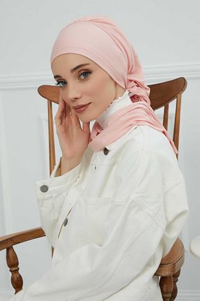شال صورتی زنانه ویسکون Aisha