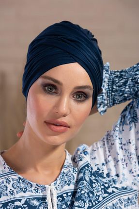 کلاه شنای حجاب سرمه ای زنانه Aisha