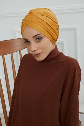 کلاه شنای حجاب زرد زنانه Aisha