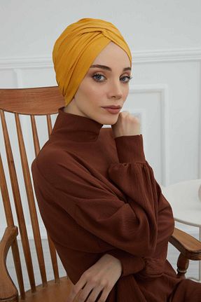 کلاه شنای حجاب زرد زنانه Aisha