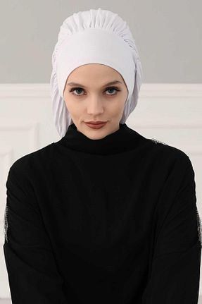 کلاه شنای حجاب سفید زنانه Aisha
