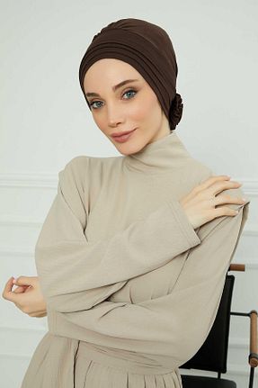 کلاه شنای حجاب قهوه ای زنانه Aisha