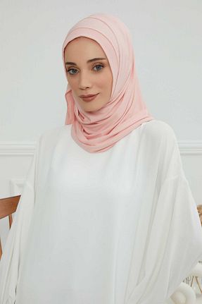 شال صورتی زنانه ویسکون Aisha