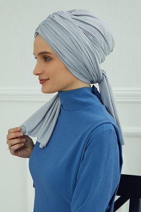 کلاه شنای حجاب طوسی زنانه Aisha