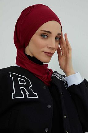 شال زرشکی زنانه ویسکون Aisha