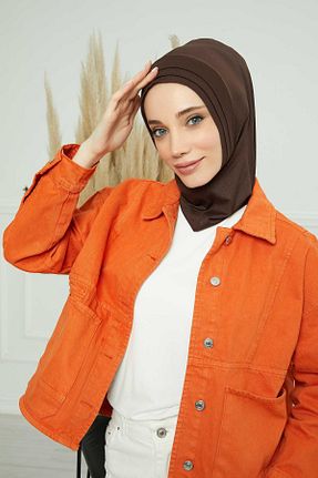 کلاه شنای حجاب قهوه ای زنانه Aisha