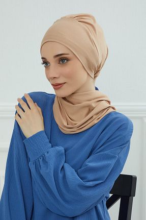 شال قهوه ای زنانه ویسکون Aisha