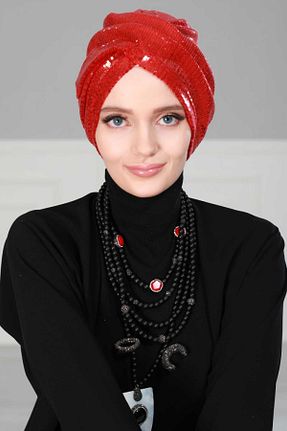 کلاه شنای حجاب قرمز زنانه Aisha