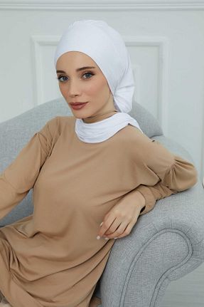 شال سفید زنانه ویسکون Aisha