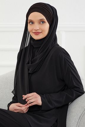 شال مشکی زنانه پلی استر Aisha
