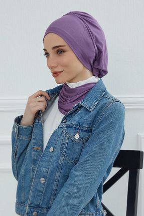 شال بنفش زنانه ویسکون Aisha
