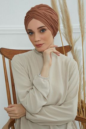 کلاه شنای حجاب قهوه ای زنانه Aisha
