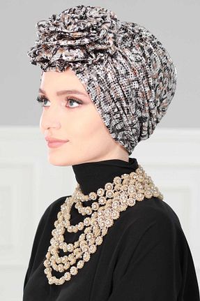 کلاه شنای حجاب طوسی زنانه Aisha