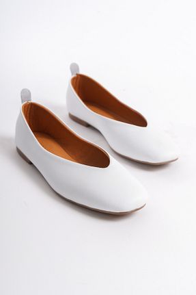 بابت سفید زنانه چرم خالص Mubiano Collection - کد 817500923