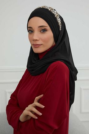شال مشکی زنانه شیفون Aisha