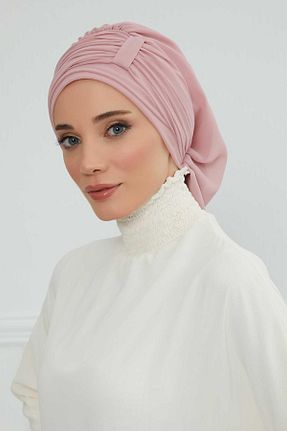 شال صورتی زنانه شیفون Aisha