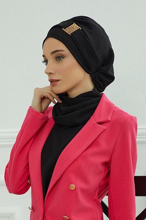 شال مشکی زنانه پنبه پلی استر Aisha