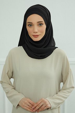 شال مشکی زنانه پنبه پلی استر Aisha