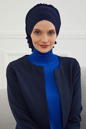 شال سرمه ای زنانه شیفون Aisha