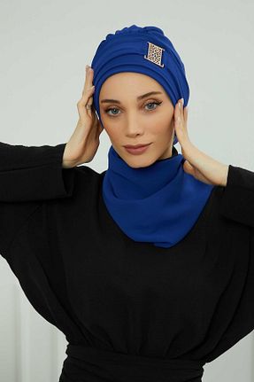 شال سرمه ای زنانه شیفون Aisha