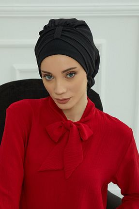 شال مشکی زنانه پنبه پلی استر Aisha