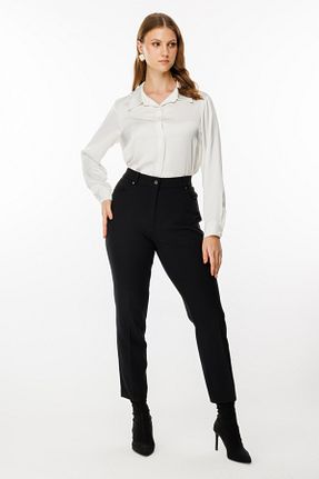 شلوار سایز بزرگ مشکی زنانه بافتنی Ekol - کد 867609328