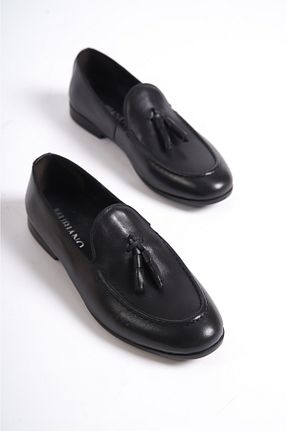 کفش لوفر مشکی مردانه چرم خالص Mubiano - کد 748002710