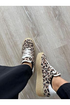کفش اسنیکر قهوه ای زنانه بند دار BPSHOES - کد 867606460