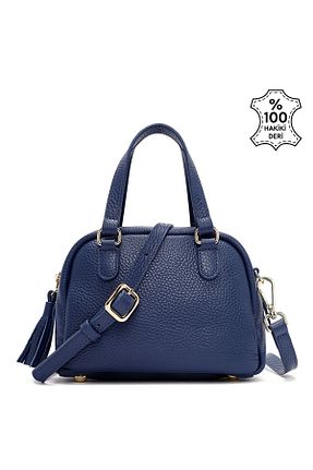 کیف دوشی آبی زنانه چرم خالص Sole Sisters - کد 867609652