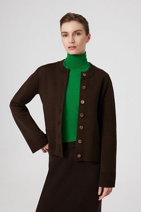 کت قهوه ای زنانه رگولار Mısırlı - کد 867629898