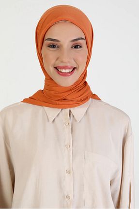 روسری نارنجی پنبه ای HAREM SCARF - کد 867625991