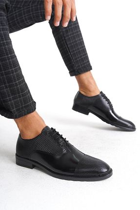 کفش کلاسیک مشکی مردانه چرم لاکی CZ London - کد 867636374