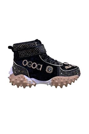 کفش اسنیکر مشکی زنانه چسبی Guja - کد 867631955