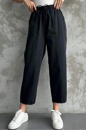 شلوار مشکی زنانه پنبه ای macharel jeans - کد 867627022