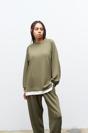 ست بالاتنه و پائین تنه خاکی زنانه بافت Basicpark - کد 867626000