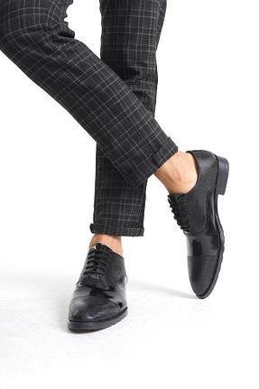 کفش کلاسیک مشکی مردانه چرم لاکی CZ London - کد 867636374
