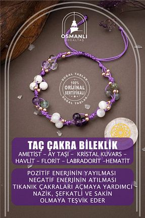 دستبند جواهر رنگی زنانه سنگ طبیعی OSMANLI DOĞAL TAŞ - کد 688749325